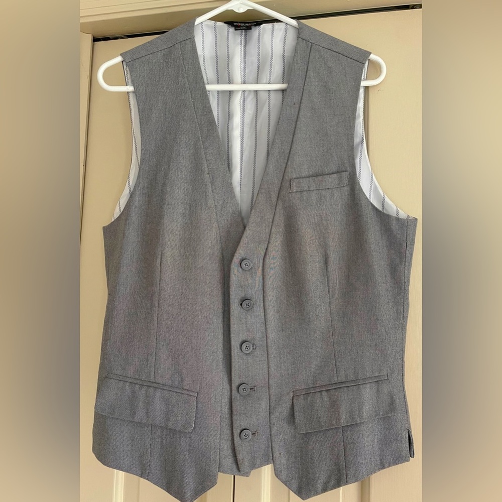 Guess Jeans grey button down vest